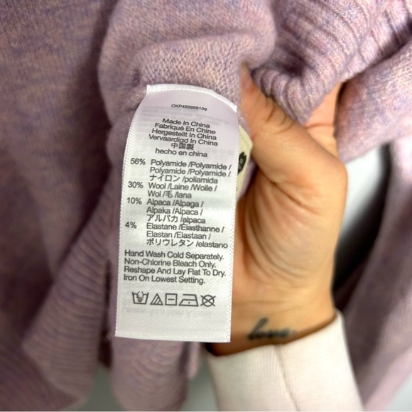 MADEWELL Payton Heather Lilac Sweater XXL NWT - Picture 8 of 8